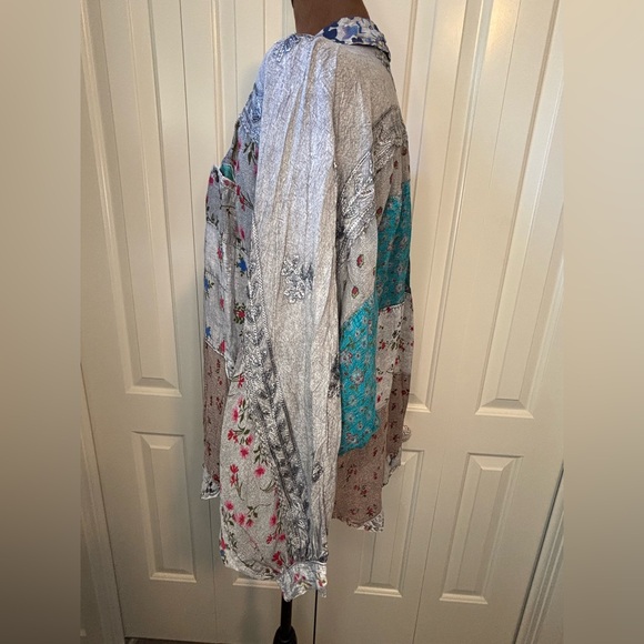 Young Threads Floral Button-Up Shirt Oversized Small Boho Cottagecore NWT - Picture 7 of 13